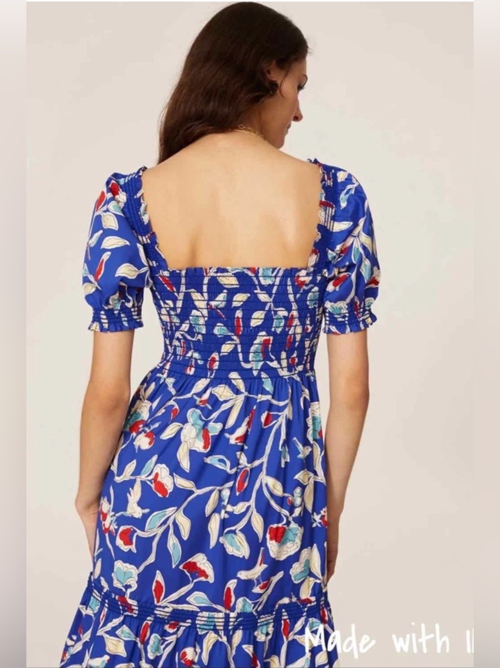 Tory Burch Smocked Painted Roses Dress- Collector’s Item (s) - Picture 7 of 11